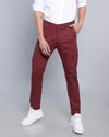 Mulberry Pink Stretch Cotton Chinos