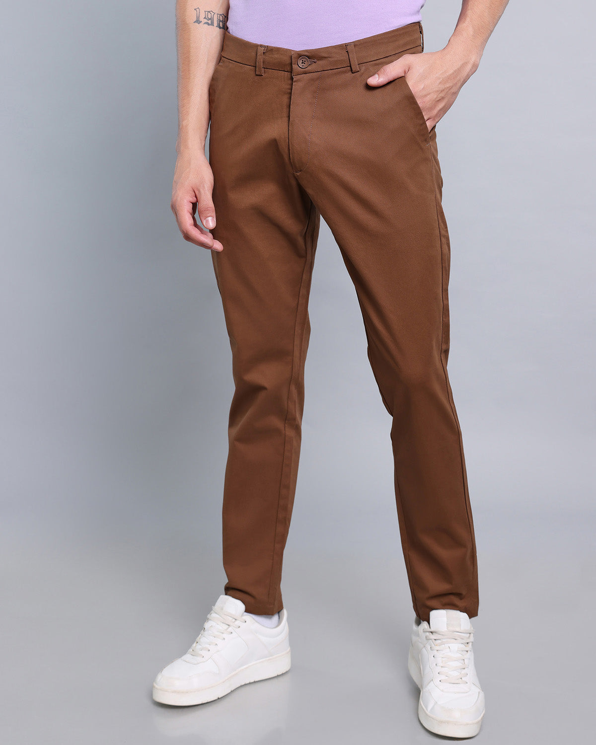 Chocolate Brown Stretch Cotton Chinos – Hamercop