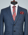 Navyblue Solid Single Breasted Wool Rich Blazer