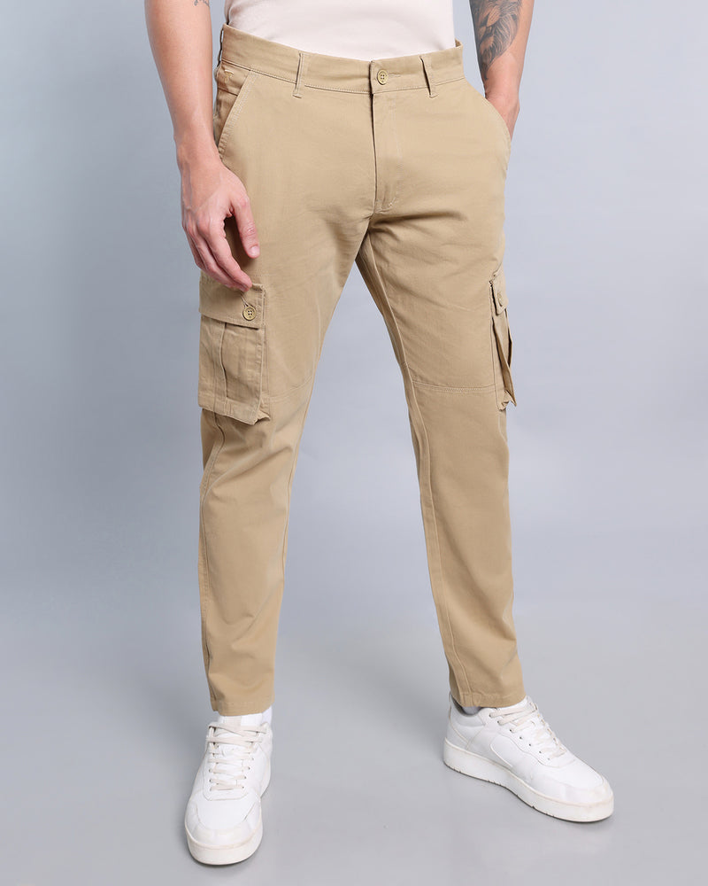Khaki Stretch Cotton Cargo Pants – Hamercop