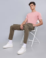 Olive Green Stretch Cotton Cargo