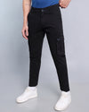 Ultra Black Stretch Cotton Cargo