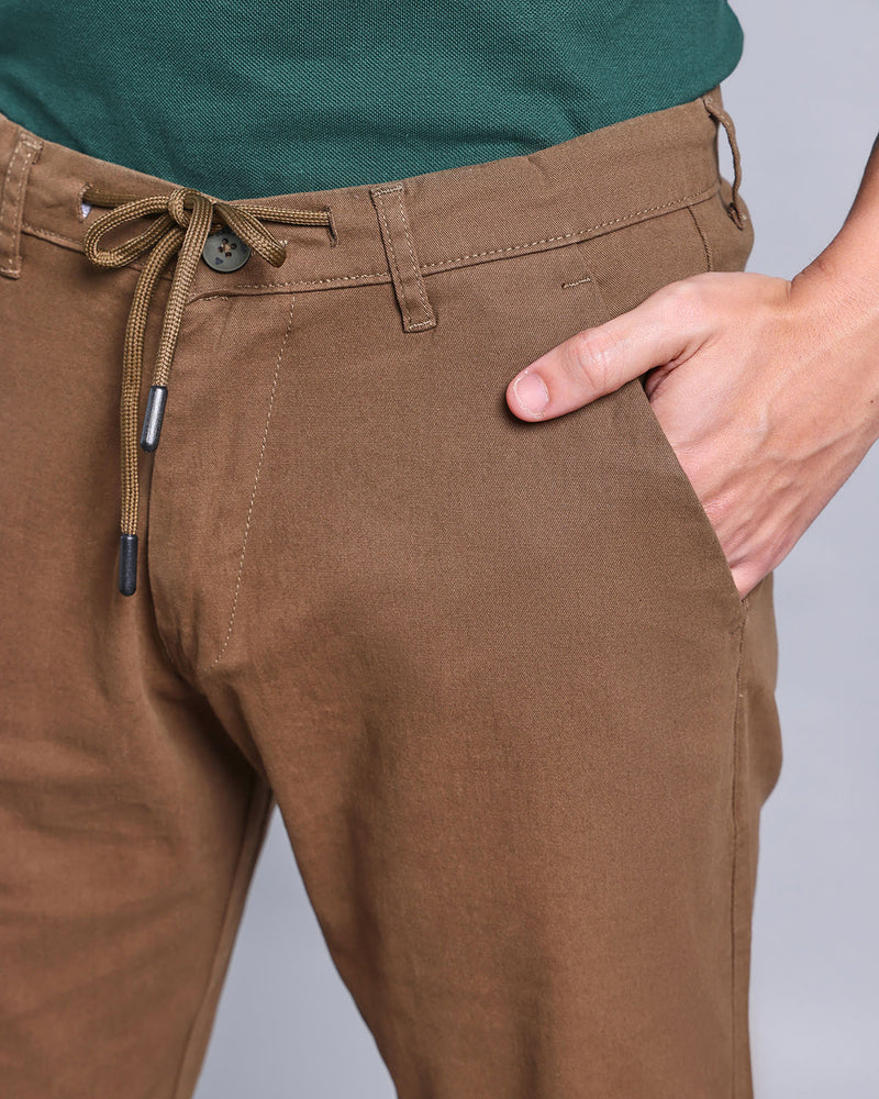 Buy VISHAL MEGA MART Driftwood Men Solid Beige Casual Trousers at Amazonin
