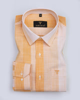 Freesia Yellow With White Verticle Special Edition Designer Shirt