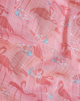 Peach Flamingo Printed Amsler Linen Picnic Shirt