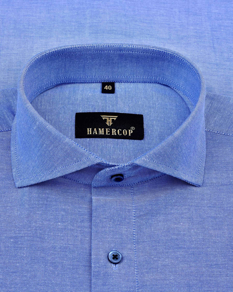 Pacific Blue Oxford Premium Cotton Shirt