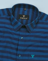 Canclin Blue Soft Weft Stripe Oxford Gizza Shirt