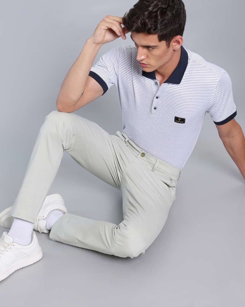 Light Pistachio Green Stretch Cotton Chinos