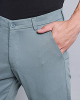 Dusty Mint Green Stretch Cotton Chinos