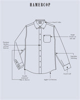 Pletinum Grey With White Small Check Linen Cotton Shirt