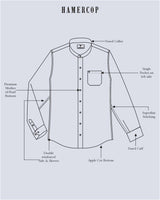 Navyblue Hexagon Jacquard Printed Premium Cotton Shirt