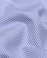 Blue Small Graph  Check Premium Gizza Cotton Shirt
