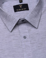 Steel Grey Laxurious Linen Cotton Shirt