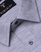Steel Grey Laxurious Linen Cotton Shirt