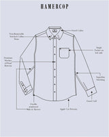 Blue Small Graph  Check Premium Gizza Cotton Shirt
