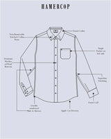 Vincent Peanut Brown Weft Stripe Oxford Cotton Shirt